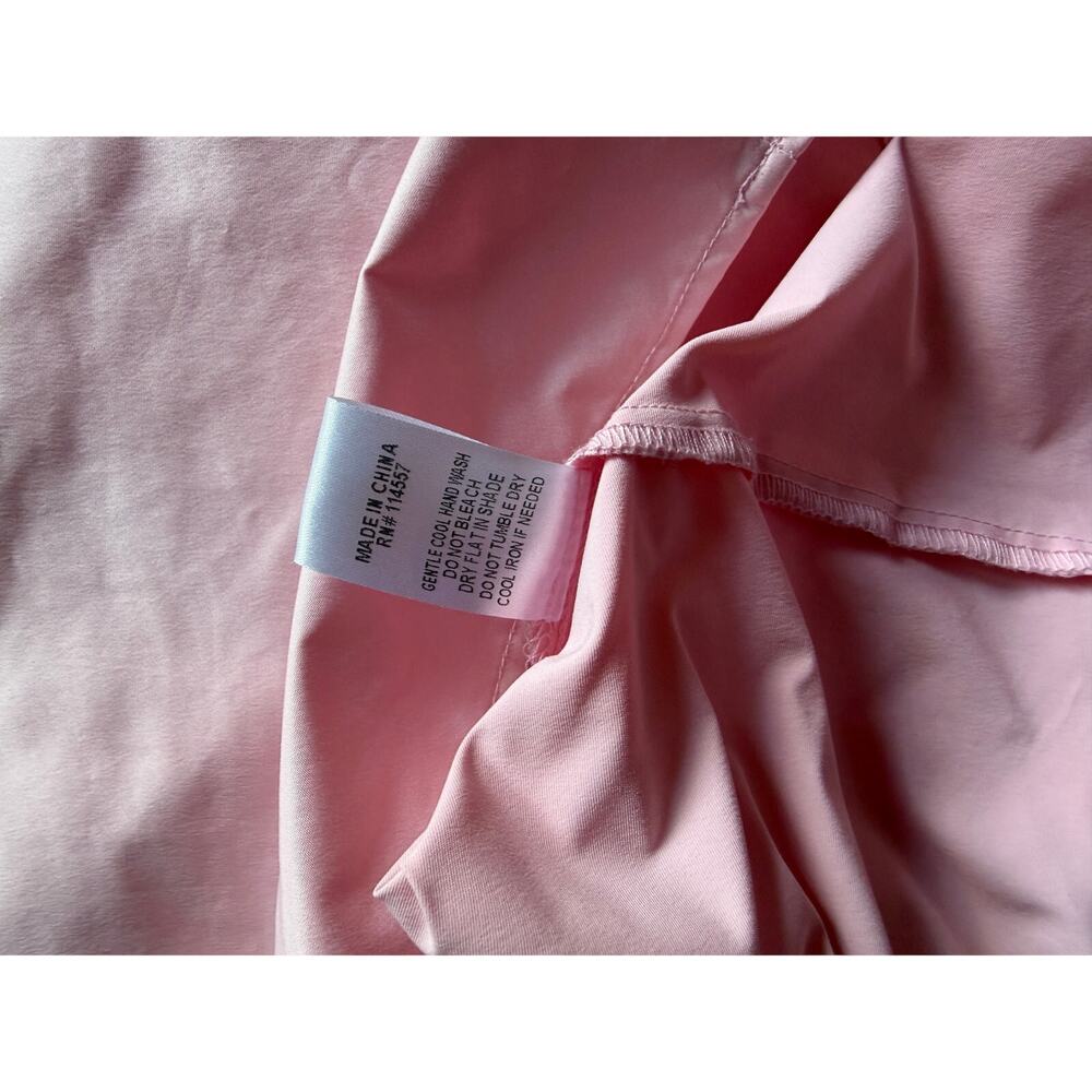 THML Pink Embroidered Floral Flutter Sleeve Blouse Top Medium Boho Boutique - Picture 11 of 11